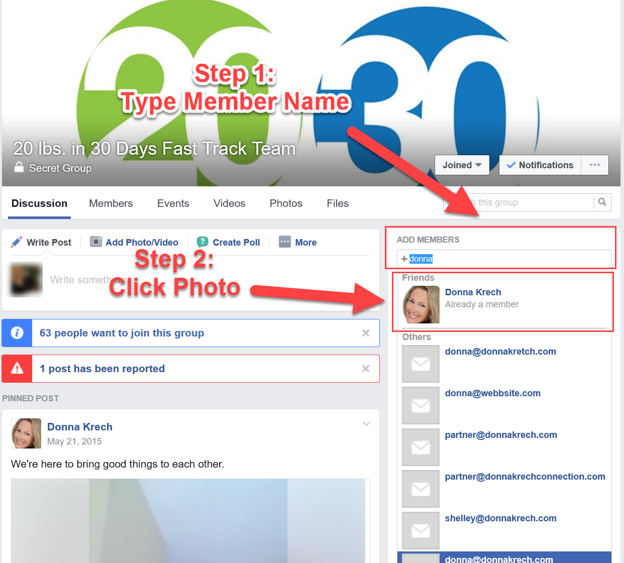 how to add members in facebook group